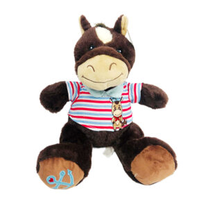 Caballo con polo a rayas