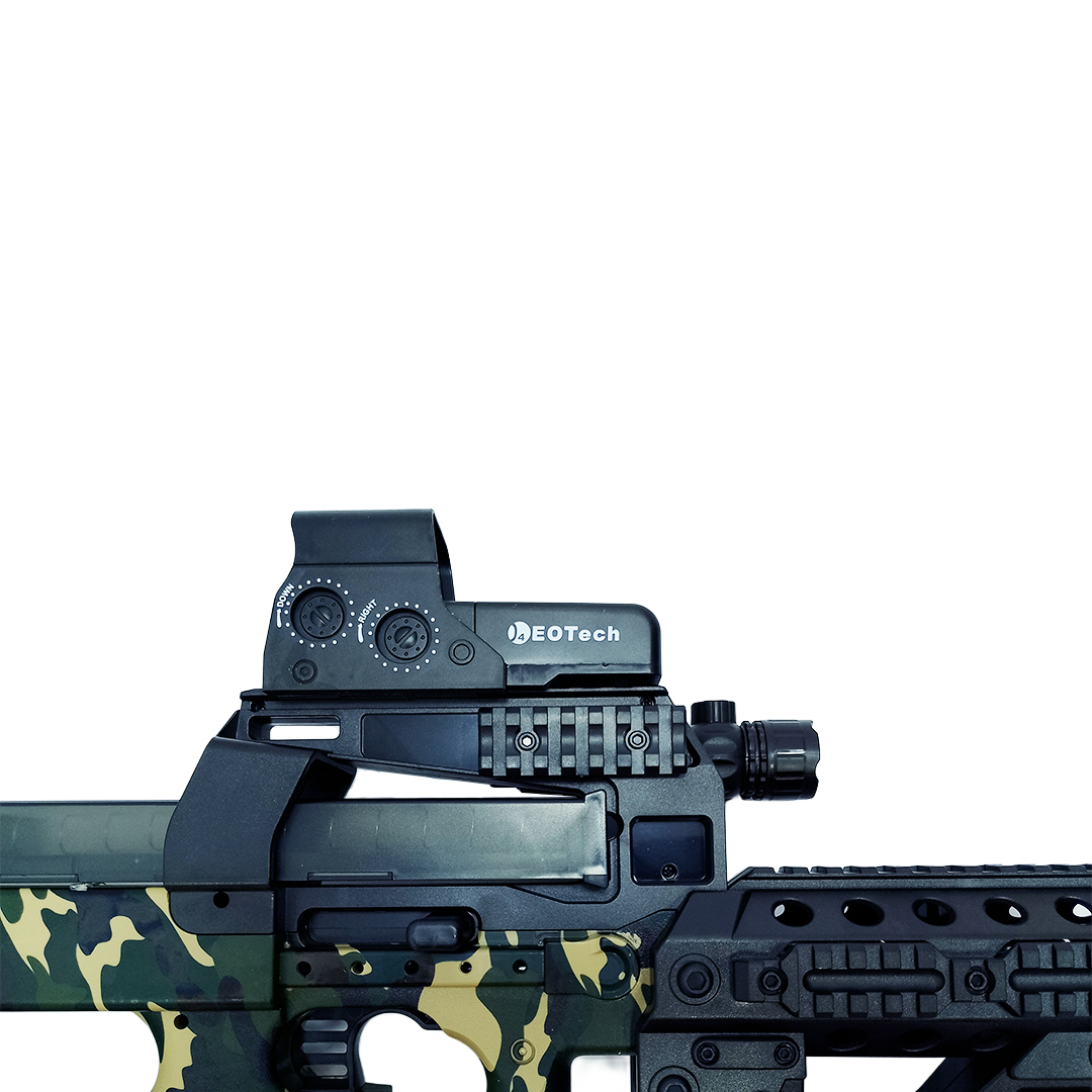 Submachine Gun P90 Camuflado Verde – Pistola eléctrica con balines de gel