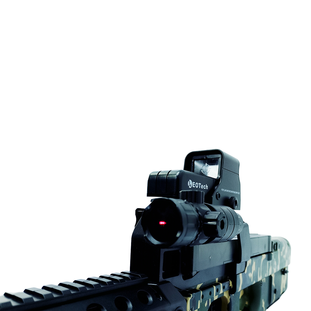 Submachine Gun P90 Camuflado Verde – Pistola eléctrica con balines de gel