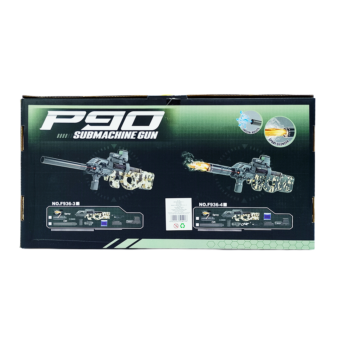 Submachine Gun P90 Camuflado Verde – Pistola eléctrica con balines de gel