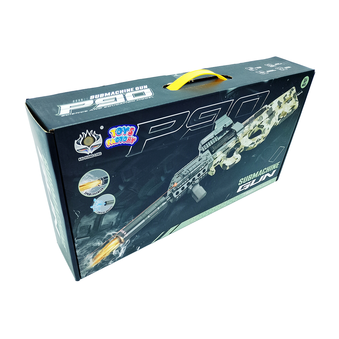 Submachine Gun P90 Camuflado Verde – Pistola eléctrica con balines de gel